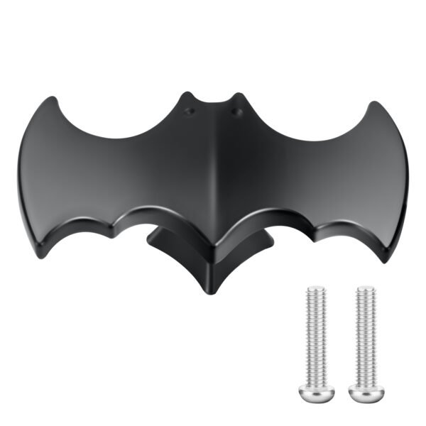 10 Pack | Solid Gothic Dresser Drawer Knobs Black Bat-Shaped Drawer Pulls are Made of High-End Zinc Alloy,Heavy-Duty, 2.5-in Overall Length.