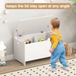 2 Pack | Soft Close Hinges for Wooden Toy Box - HBL' Lid Stay Hinges for Chest & Cedar Storage Box, Zinc Alloy, Adjustable Tension for Safe & Smooth Soft Closing.