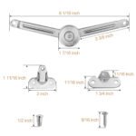 2 Pack | Soft Close Hinges for Wooden Toy Box - HBL' Lid Stay Hinges for Chest & Cedar Storage Box, Zinc Alloy, Adjustable Tension for Safe & Smooth Soft Closing.