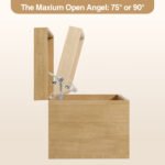 2 Pack | Soft Close Hinges for Wooden Toy Box - HBL' Lid Stay Hinges for Chest & Cedar Storage Box, Zinc Alloy, Adjustable Tension for Safe & Smooth Soft Closing.