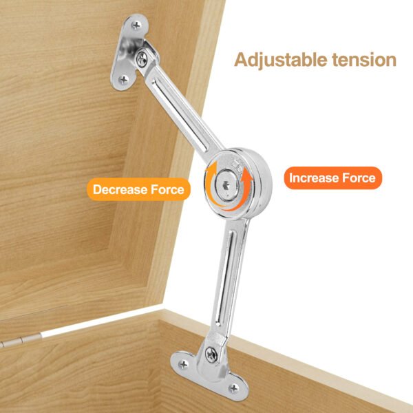 2 Pack | Soft Close Hinges for Wooden Toy Box - HBL' Lid Stay Hinges for Chest & Cedar Storage Box, Zinc Alloy, Adjustable Tension for Safe & Smooth Soft Closing.