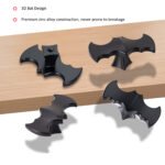 10 Pack | Solid Gothic Dresser Drawer Knobs Black Bat-Shaped Drawer Pulls are Made of High-End Zinc Alloy,Heavy-Duty, 2.5-in Overall Length.