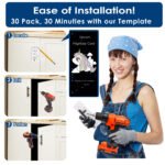 HBL' 30 Pack | 3 Inch Center to Center Matte Black Cabinet Pulls Kitchen Cabinet Handles,Made of Stainless Steel,Ideal for Cabinet,Drawer,Cupboard and Wardrobe.