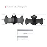 10 Pack | Solid Gothic Dresser Drawer Knobs Black Bat-Shaped Drawer Pulls are Made of High-End Zinc Alloy,Heavy-Duty, 2.5-in Overall Length.