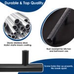 HBL' 30 Pack | 3 Inch Center to Center Matte Black Cabinet Pulls Kitchen Cabinet Handles,Made of Stainless Steel,Ideal for Cabinet,Drawer,Cupboard and Wardrobe.
