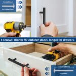 HBL' 30 Pack | 3 Inch Center to Center Matte Black Cabinet Pulls Kitchen Cabinet Handles,Made of Stainless Steel,Ideal for Cabinet,Drawer,Cupboard and Wardrobe.