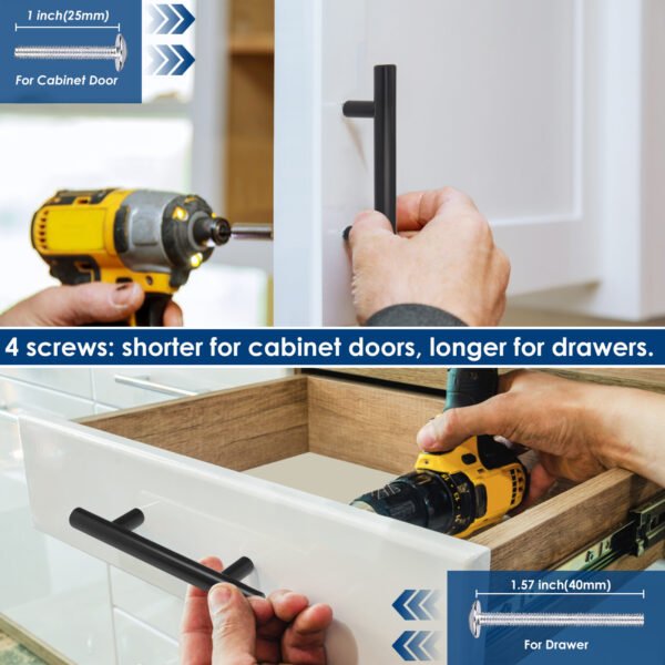 HBL' 30 Pack | 3 Inch Center to Center Matte Black Cabinet Pulls Kitchen Cabinet Handles,Made of Stainless Steel,Ideal for Cabinet,Drawer,Cupboard and Wardrobe.