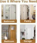 2 Pack | Self Closing Door Hinges 3.5”×3.5”, HBL' Automatic Door Closer Hinges with 5/8" Radius Corners, Adjustable Spring Door Hinge for Home, Garage & Basement Doors.