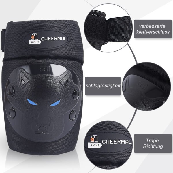 Inliner Schoner Set für Kinder ab 3 bis 18 Jahre - 6 in 1 Profi Schutzausrüstung Set mit 2 Knieschoner,2 Ellenbogenschoner und 2 Handgelenkschoner, Ideal für Skateboarden,Roller,Ski oder Radfahren.