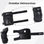 Inliner Schoner Set für Kinder ab 3 bis 18 Jahre - 6 in 1 Profi Schutzausrüstung Set mit 2 Knieschoner,2 Ellenbogenschoner und 2 Handgelenkschoner, Ideal für Skateboarden,Roller,Ski oder Radfahren.