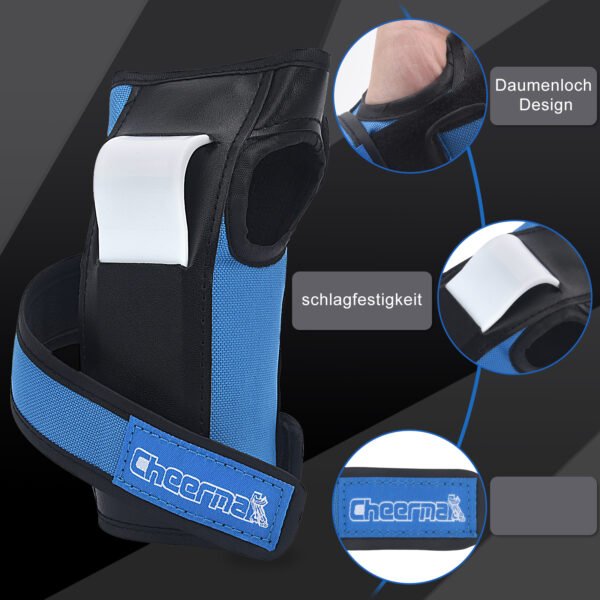 Inliner Schoner Set für Kinder ab 3 bis 18 Jahre - 6 in 1 Profi Schutzausrüstung Set mit 2 Knieschoner,2 Ellenbogenschoner und 2 Handgelenkschoner, Ideal für Skateboarden,Roller,Ski oder Radfahren.