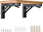 HBL' 2 Pack 200/250/300/350/400MM Folding Shelf Brackets Heavy Duty Shelf Brackets Wall Mounted Foldable Shelving Brackets for RV Folding Desk(Shelf Bracket Only)