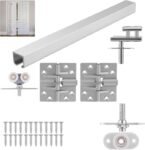 1 Pack Bifold Door Hardware Kits, Bi-fold Door Hardware Set with 36 Inch Long Track for Folding Closet and Indoor Use, Heavy Duty and Easy to Install.