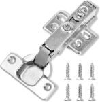 HBL' 4 Pack Soft Close Cabinet Hinges 110° Full Overlay European Concealed Kitchen Cabinet Hinge, Slow Close Frameless Kitchen Door Hinges, Adjustable Heavy-Duty Cabinet Hardware