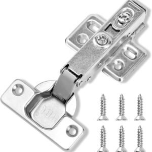 HBL' 4 Pack Soft Close Cabinet Hinges 110° Full Overlay European Concealed Kitchen Cabinet Hinge, Slow Close Frameless Kitchen Door Hinges, Adjustable Heavy-Duty Cabinet Hardware