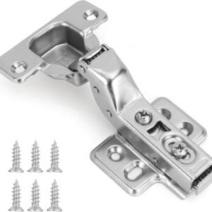 HBL' 4 Pack Soft Close Cabinet Hinges 110° Inset European Concealed Kitchen Cabinet Hinge, Slow Close Frameless Kitchen Door Hinges, Adjustable Heavy-Duty Cabinet Hardware Visit the HBL' Store