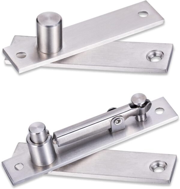 Heavy Duty Pivot Hinge for Wood Door - HBL' Stainless Steel Hidden Door Hinge for Secret Door, with 360 Degree Rotation, Invisible Pivot Door Hardware for Bookshelf.