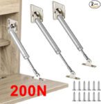 HBL' 2 Pack 200N/44LBS Drop Down Gas Struts for Drop-Front Desk Downward Slowly Such as Fold-Down Desk, Flap Lid