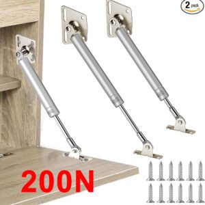 HBL' 2 Pack 200N/44LBS Drop Down Gas Struts for Drop-Front Desk Downward Slowly Such as Fold-Down Desk, Flap Lid