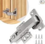HBL' 2 Pack 90° Blind Corner Cabinet Hinge, Pie Cut Corner Kitchen Door Hinge, Soft Close European Concealed Hinge for Frameless Blind Corner Cabinets