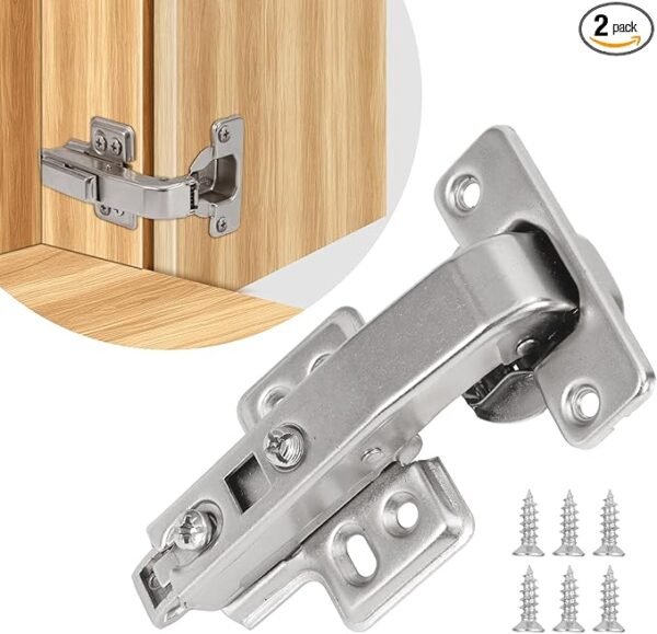 HBL' 2 Pack 90° Blind Corner Cabinet Hinge, Pie Cut Corner Kitchen Door Hinge, Soft Close European Concealed Hinge for Frameless Blind Corner Cabinets