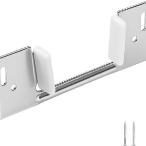 Lashow 8Pcs Pocket Door Guide Bottom, Hidden Bottom Sliding Door Guide, Jamb Mounted, Steel Bracket for 1-3/8-Inch Thick Doors