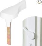 Lashow 2 Pcs Sliding Patio Door Latch Lever, Jeld Wen Replacement Parts, Thumb Latch Replacement for Patio Glass Doors, 1-3/8 in. Tail