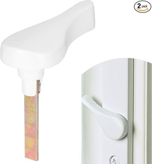 Lashow 2 Pcs Sliding Patio Door Latch Lever, Jeld Wen Replacement Parts, Thumb Latch Replacement for Patio Glass Doors, 1-3/8 in. Tail