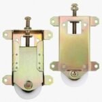 Sliding Mirror Door Rollers Replacement, Fits Prime-Line N 6870, for Wood Framed Sliding Mirror Doors, 2-12 Vertical H.C., 1-12 Nylon Concaved Ball Bearing Wheel, 2 Pack.