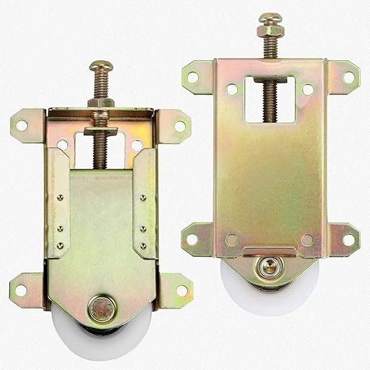 Sliding Mirror Door Rollers Replacement, Fits Prime-Line N 6870, for Wood Framed Sliding Mirror Doors, 2-12 Vertical H.C., 1-12 Nylon Concaved Ball Bearing Wheel, 2 Pack.