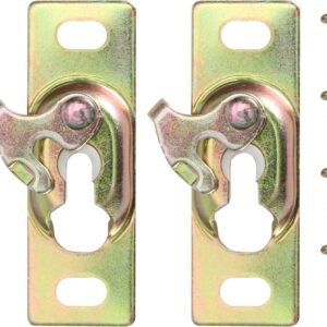 Pocket Door Rollers Connection Plate, Sliding RV Door Hardware,Color Zinc Plating,1 Set (Wheels not Included)