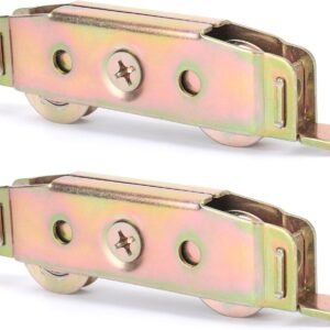 2 Pack Sliding Door Rollers Sliding Glass Patio Door Roller Assembly 1-1/4 Inch Steel Ball Wheel Bearing, Side Adjustable