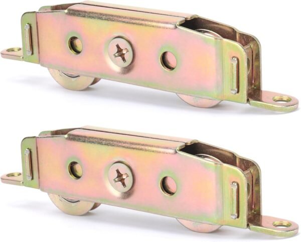 2 Pack Sliding Door Rollers Sliding Glass Patio Door Roller Assembly 1-1/4 Inch Steel Ball Wheel Bearing, Side Adjustable