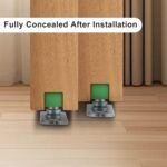 Lashow 4 Pcs Sliding Door Floor Guide, Nylon Ball Bearing Guide Wheels, Center Floor Guide for Bypass, Wardrobe & Pocket Door KFLP001-DW3