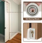 Pocket Door Commercial Grade Hanger with 48'' Aluminum Track, Fits Johnson Part #1125 & Upgrades #1500 Hardware Kit, 1" Nylon Ball Bearing, 1-1/4" C.T.C, Min. 1" Thick Doors New Building
