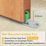 Lashow 4 Pcs Sliding Door Floor Guide, Nylon Ball Bearing Guide Wheels, Center Floor Guide for Bypass, Wardrobe & Pocket Door KFLP001-DW3