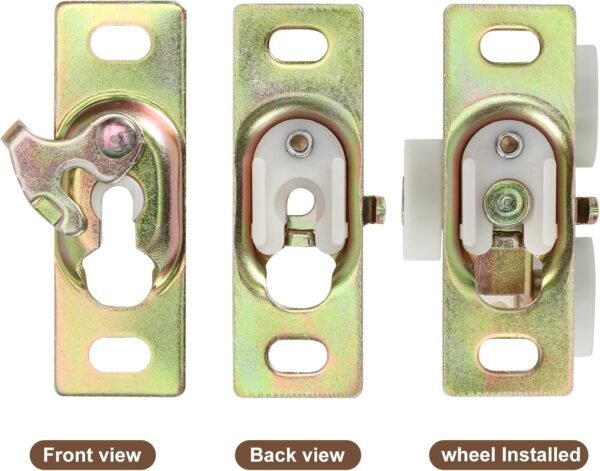 Pocket Door Commercial Grade Hanger with 48'' Aluminum Track, Fits Johnson Part #1125 & Upgrades #1500 Hardware Kit, 1" Nylon Ball Bearing, 1-1/4" C.T.C, Min. 1" Thick Doors New Building