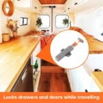 HBL' 2 Pack Push to Open Door Latch, Heavy Duty Non-Magnetic RV Hidden Door Catch, Push Latch for Cabinet Hardware