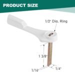 4 Pack Sliding Door Tailpieces, 1 3/8" Steel Zinc-Plated Diecast Latch Replacement for Patio Doors