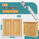 HBL' 4 Pack Soft Close Cabinet Hinges 110° Full Overlay European Concealed Kitchen Cabinet Hinge, Slow Close Frameless Kitchen Door Hinges, Adjustable Heavy-Duty Cabinet Hardware