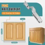 HBL' 4 Pack Soft Close Cabinet Hinges 110° Half Overlay European Concealed Kitchen Cabinet Hinge, Slow Close Frameless Kitchen Door Hinges, Adjustable Heavy-Duty Cabinet Hardware