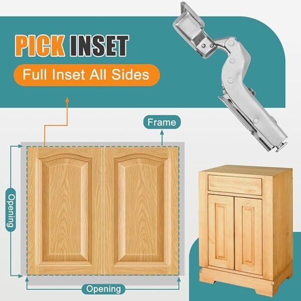 HBL' 4 Pack Soft Close Cabinet Hinges 110° Inset European Concealed Kitchen Cabinet Hinge, Slow Close Frameless Kitchen Door Hinges, Adjustable Heavy-Duty Cabinet Hardware Visit the HBL' Store