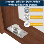 330 LBS Pivot Hinge for Large & Heavy Wood Doors – HBL’ Invisible Pivot Door Hardware for Bookshelves, Built-in Ball Bearings for Smooth & Quiet Operation.