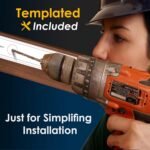 Heavy Duty Pivot Hinge for Wood Door - HBL' Stainless Steel Hidden Door Hinge for Secret Door, with 360 Degree Rotation, Invisible Pivot Door Hardware for Bookshelf.