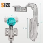 HBL' 2 Pack 90° Blind Corner Cabinet Hinge, Pie Cut Corner Kitchen Door Hinge, Soft Close European Concealed Hinge for Frameless Blind Corner Cabinets