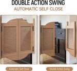 HBL' 4 Pack Swing Door Hinges, 3 Inch Double Action Spring Hinges for Saloon Door, Cafe, Bar, Swinging Doors, Self-Closing Two-Way Door Hinges, Adjustable Tension, Black Stainless Steel.