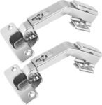HBL' 2 Pack 135° Cabinet Hinges for Lazy Susan & Bi-Fold Doors, Adjustable Corner Kitchen Cabinet Hinges, Heavy-Duty Cabinet Hardware