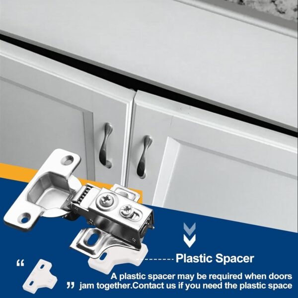 4 Pack Cabinet Hinge Spacer, Solving Cabinet Door Jam Together, for HBL' Cabinet Hinge.