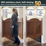 1 Pack | HBL' Saloon Door Hinges Dual Swing for Swinging Saloon or Cafe Doors, 304 Stainless Steel, Double Action and Self Return, Can Be Indoor or Outdoor Used.