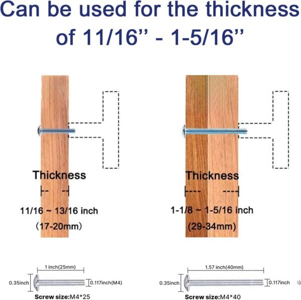 HBL' 10 Pack | Black Cabinet Knobs T Bar Cabinet Pulls, Ideal for Kitchen Cabinet Door,Drawer,Cupboard and Wardrobe, Overall Length 2in.